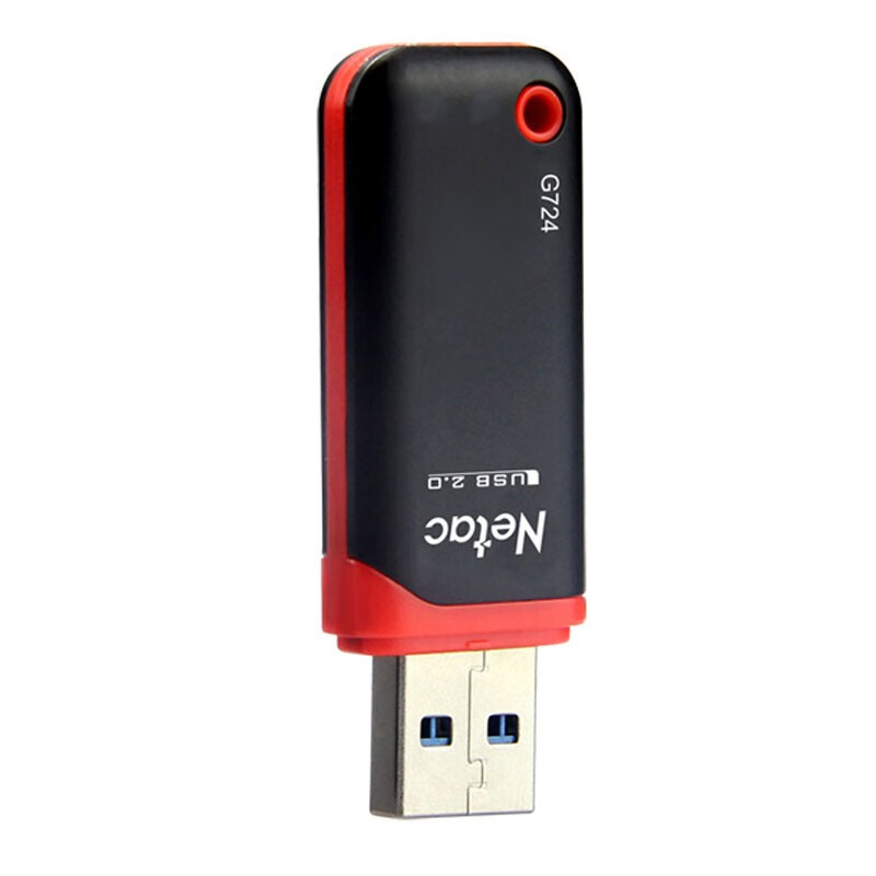 朗科(Netac) G724 u盘 16GB USB 2.0 ABS 直插设计/ 红黑色 普及款2.0