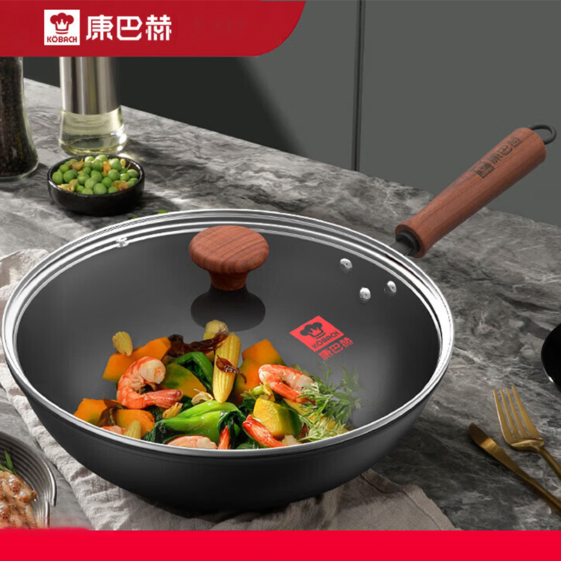 康巴赫(KBH)深氮真不锈炒锅32cm 深氮炒锅LPB-ZX32C