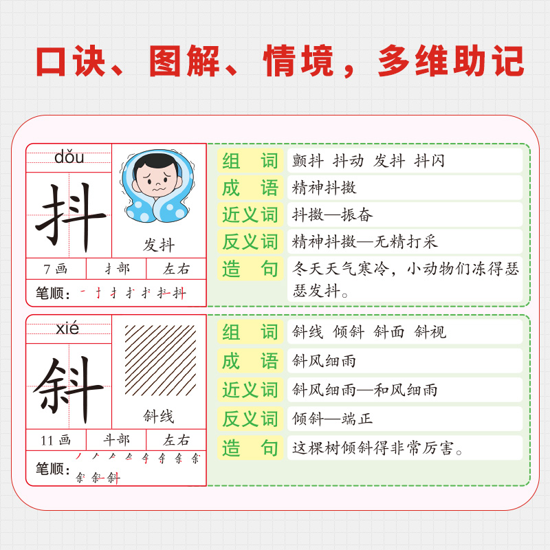 汉字速写 小学通用 [正版]小学生思维导图速记汉字升级版生字开花汉字速记识字书幼儿启蒙认字卡片趣味拼图轻松儿童学字神器练高清大图