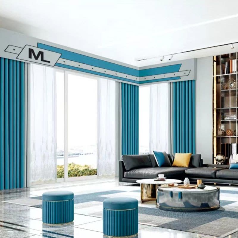 瀚隔 云朵麻窗帘北欧简约现代窗帘飘窗客厅轻奢卧室窗帘1.0*1.3m打孔帘图片