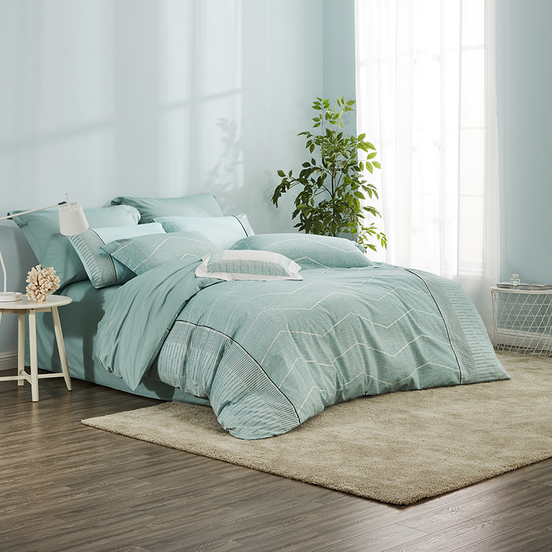 罗莱家纺床上用品全棉缎纹田园床单被套1.5/1.8米四件套林中漫步高清大图