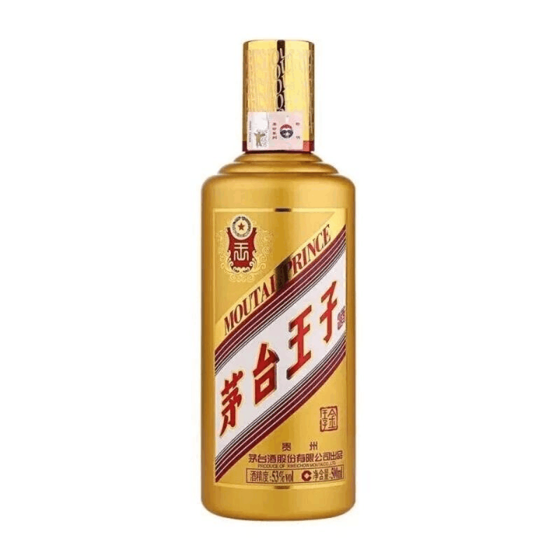 茅台王子酒金王子贵州茅台酒 酱香型高度白酒 53度500ml*6整箱图片