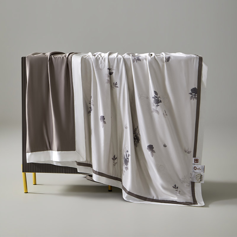 無印良品无印良品120纱极致棉蚕丝被200*230cm 1850gMJ-B2026-0166水墨花卉高清大图