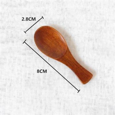 实木奶粉勺迷你小茶匙调料小勺盐勺粉末短柄小木勺儿童甜品勺杂货1号