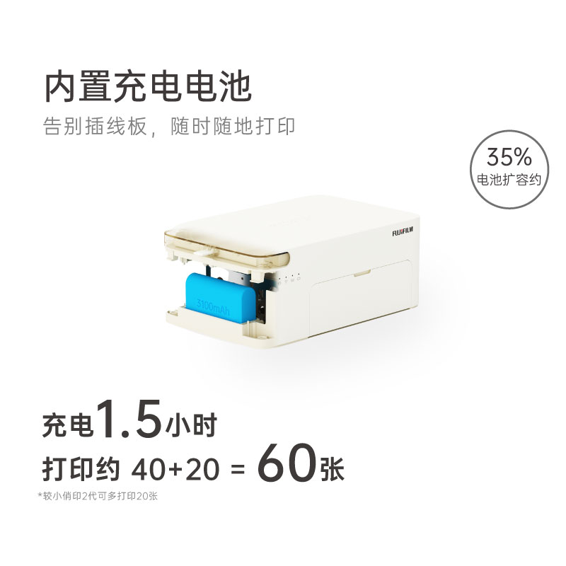 FUJIFILM/富士PrinCiaoSMART2Pro小俏印二代Pro照片打印机苏梅粉礼盒家用便携WIFI直连手机打印相片相册DIY拼图高清大图