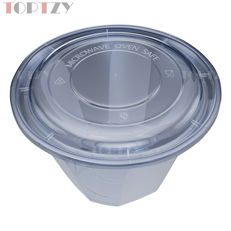 toptzy TZ5071803 一次性餐盒圆形外卖打包盒 50个