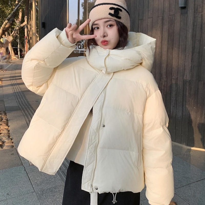韩版休闲百搭短款羽绒棉服女小个子冬季2025年新款加厚面包服外套高清大图