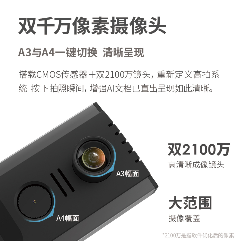 得力15162扫描仪 高拍仪 2100万像素 商用办公文件文档试卷资料 自动对焦(单位:件)
