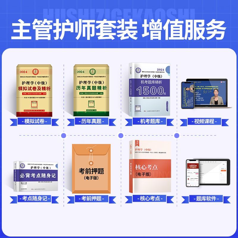机考题库+真题+模拟+随身记 [正版]2024年新版主管护师护理学中级资格考试历年真题精析模拟试卷机考题库精析1500题高清大图