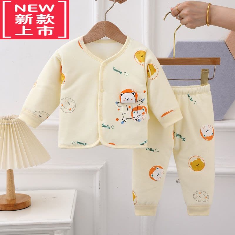 可莉允婴儿棉衣秋冬保暖套装新生儿棉服0-3-6个月男女宝宝夹棉衣服棉袄9图片