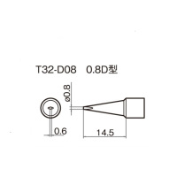 原装进口HAKKO(白光) FX890专用焊嘴一字(扁平)型 T32-D08 不涉及维保