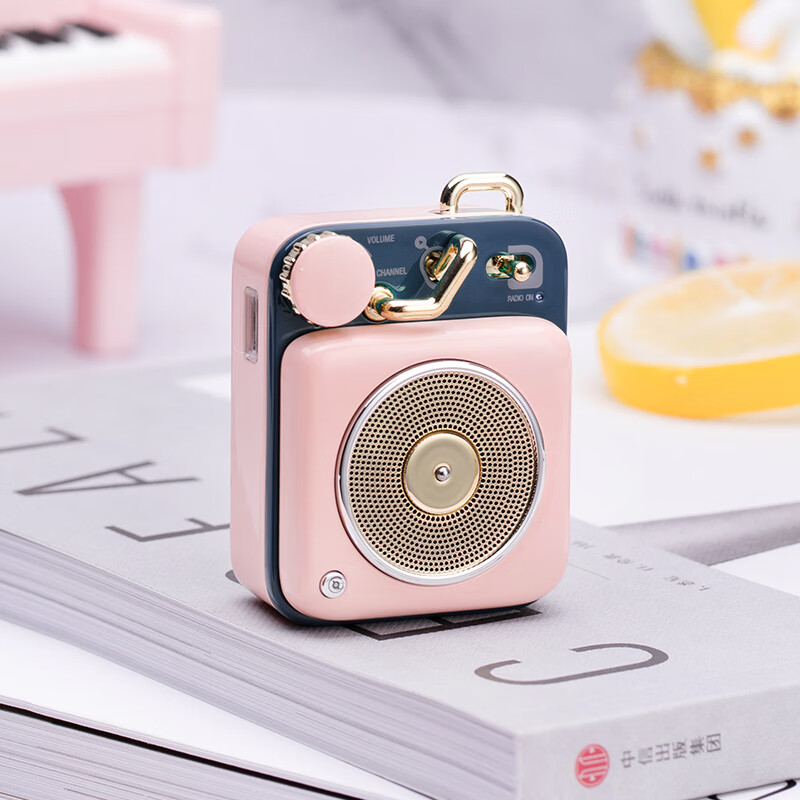 猫王音响原子唱机B612蓝牙音箱小型迷你便携送闺蜜女生生日礼物 可爱粉高清大图