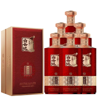 白云边52度金五星陈酿白酒500mL*6整箱 浓香型白酒