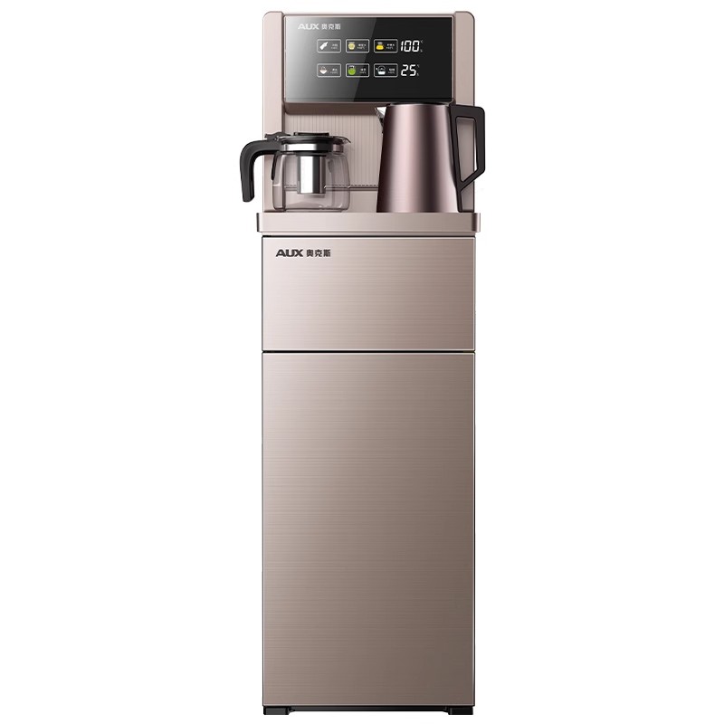 奥克斯智能茶吧机家用全自动下置水桶一体2025新款客厅高端饮水机[灰色]- 升级语音款温热高清大图