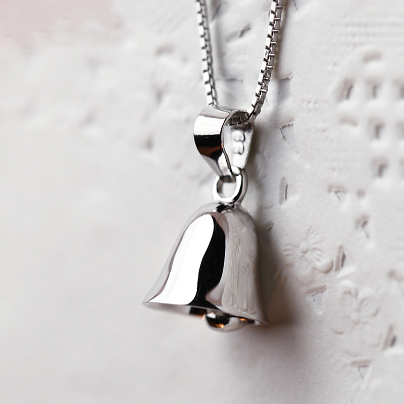 s925纯银项链女 铃铛项链坠 韩版时尚饰品 锁骨链 首饰 情人节礼物送