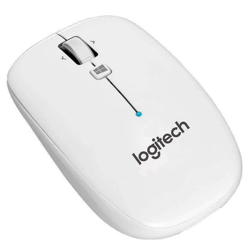 罗技（Logitech）M558无线蓝牙鼠标支持苹果MAC多平台连接台式机笔记本家用办公游戏省电便携 白色