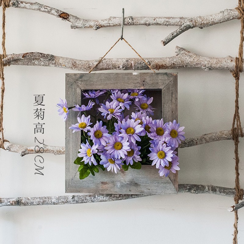 家柏饰(CORATED)壁挂花框花盆花器 实木手工做旧复古花园用品杂货 夏菊套装材料包 中高清大图