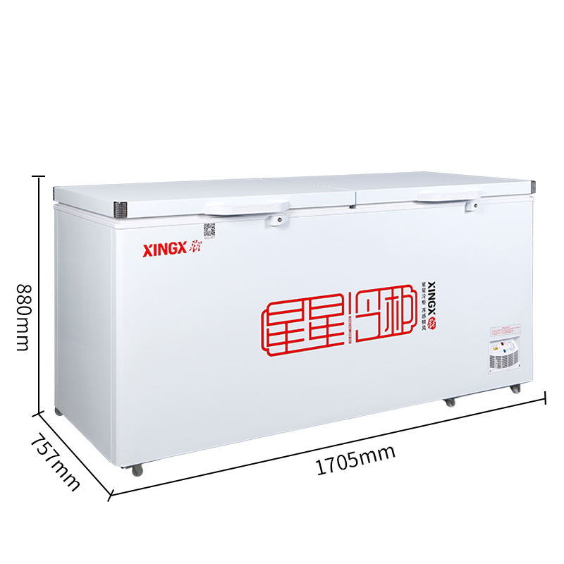 星星(XINGX)BD/BC-618G 商用卧式大冷柜 大冷冻力冰柜 断电保护 节能省电 冷藏冷冻
