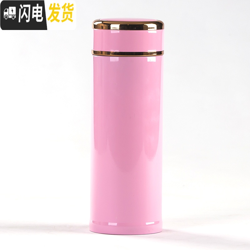 三维工匠陶瓷保温杯陶瓷内胆真空杯男女士商务办公便携车载泡茶水杯 本色高清大图