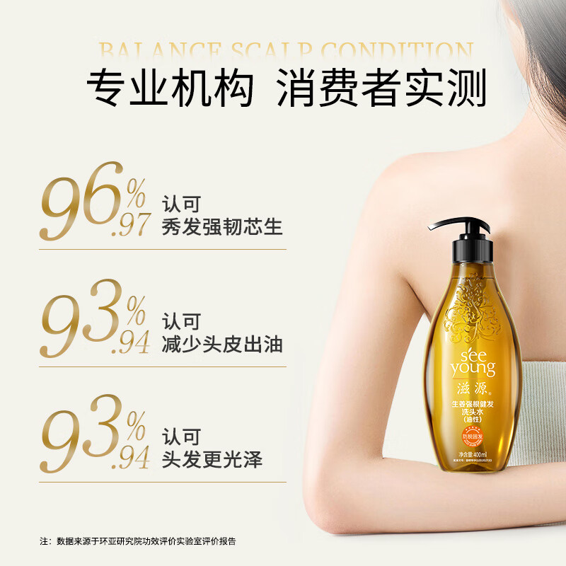 滋源 生姜强根健发洗头水(油性) 400ml高清大图