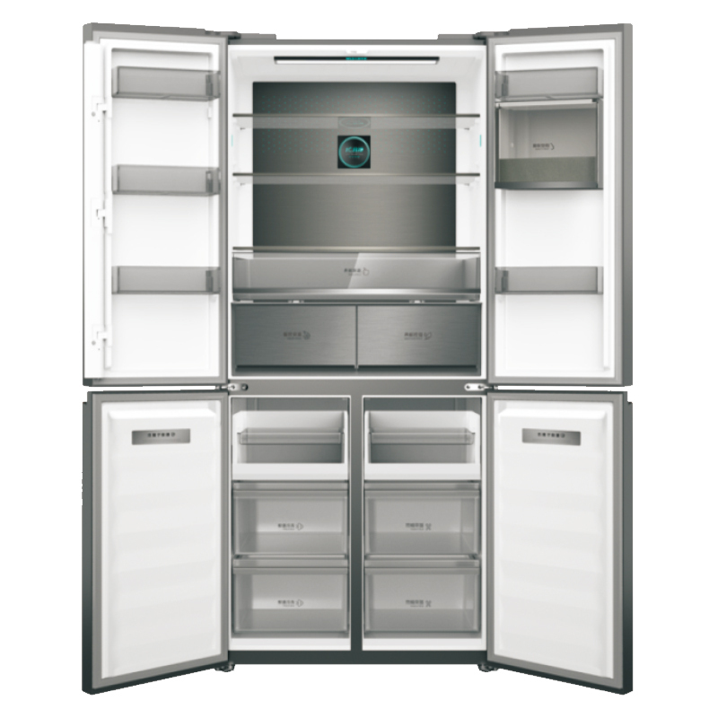 美菱 BCD-600WUP9BT星釉蓝 对开门冰箱 600L 一级效能 十字对开门 MLS多普养鲜 零下32度深冷速冻