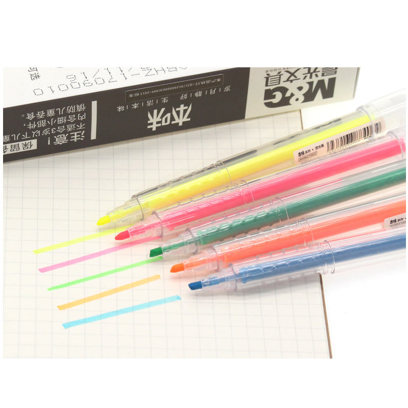 晨光 本味 天蓝色 单头 12支装 可换芯 荧光笔 AHM27002B4 (单位:盒)