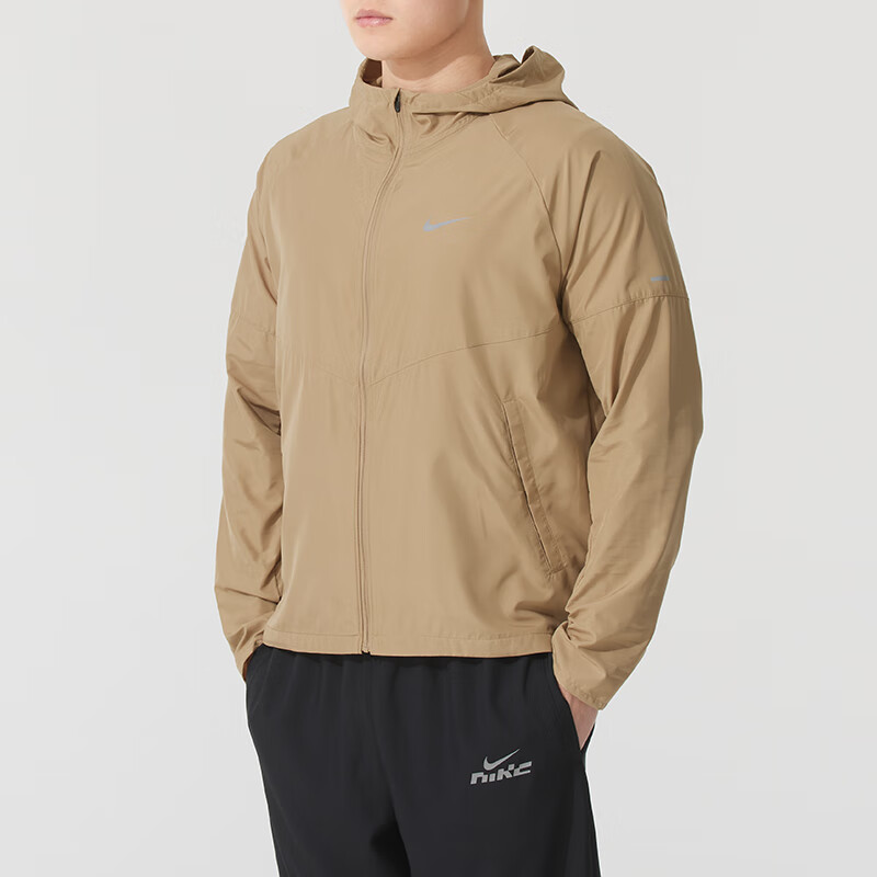 耐克(NIKE)男装新款跑步健身训练运动服户外防风梭织夹克休闲外套IB2242-010 ZP DD4747-297/卡其色 L