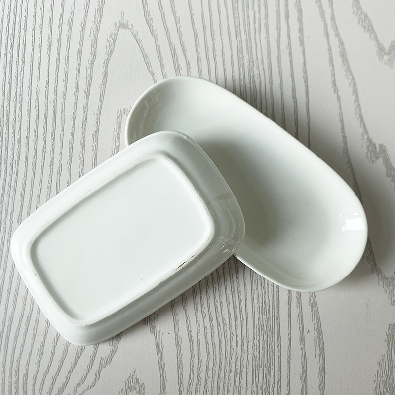 顺心优 纯白陶瓷毛巾碟湿巾盘装毛巾盘 5.5寸方形/个高清大图