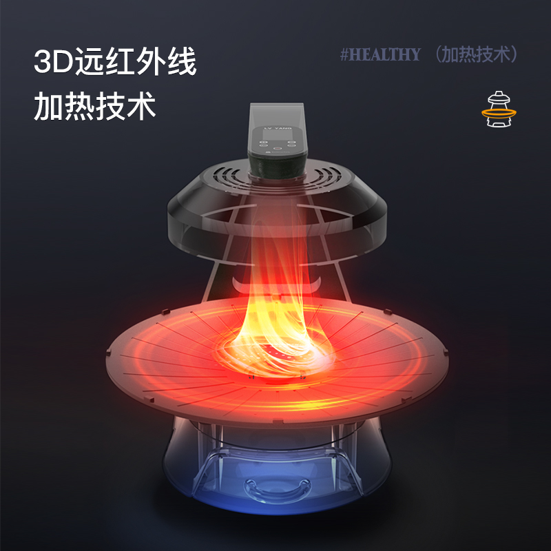 ROYALFLAME/玺烁韩式电烧烤炉家用无烟电烤盘商用烤肉炉/蓝色 6代电子式(精准控温+定时)(送烧烤工具六件套)高清大图