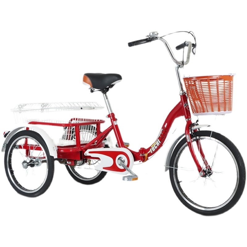 老年代步车老人三轮车脚踏自行车闪电客休闲买菜车出行车成年人力三轮