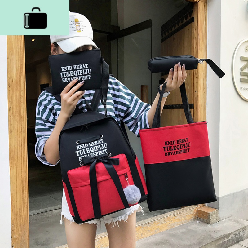 古着感少女书包女新款韩版小清新森系百搭双肩包初中高中学生背包NEW LAKE高清大图