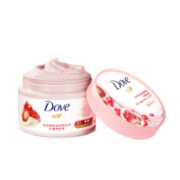 多芬(Dove)冰激凌身体磨砂膏乳霜 石榴籽和乳木果298g 男女通用去角质搓泥宝