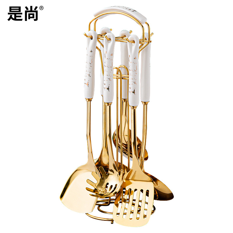 是尚 陶瓷不锈钢厨具七件套