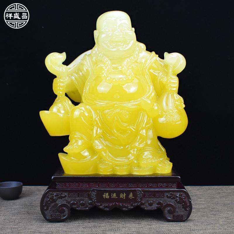 弥勒佛像摆件大肚笑佛客厅办公室玄关装饰家居供奉风水摆设品_288_307