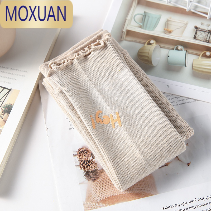 MOXUAN春秋女童打底裤九分裤薄款连裤袜宝宝外穿洋气木耳边儿童裤子
