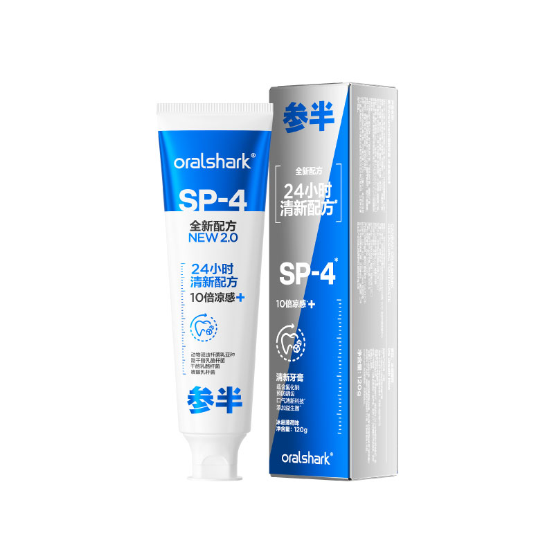 参半(NYSCPS) Oralshark口腔鲨鱼牙膏120g 清新牙膏