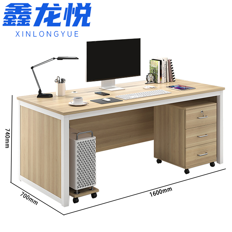 鑫龙悦职员桌单人张高清大图