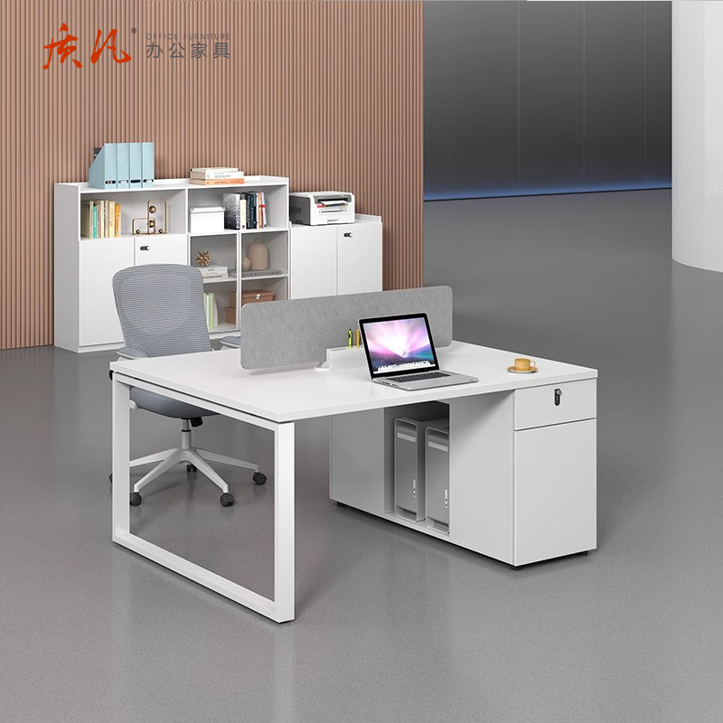 质凡现代简约职员桌面对面两人位1200*1200*750mm/张高清大图