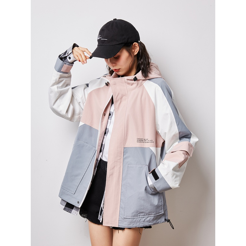 25折价154元唐狮秋季新款原宿风工装外套女春秋季百搭bf初秋女夹克