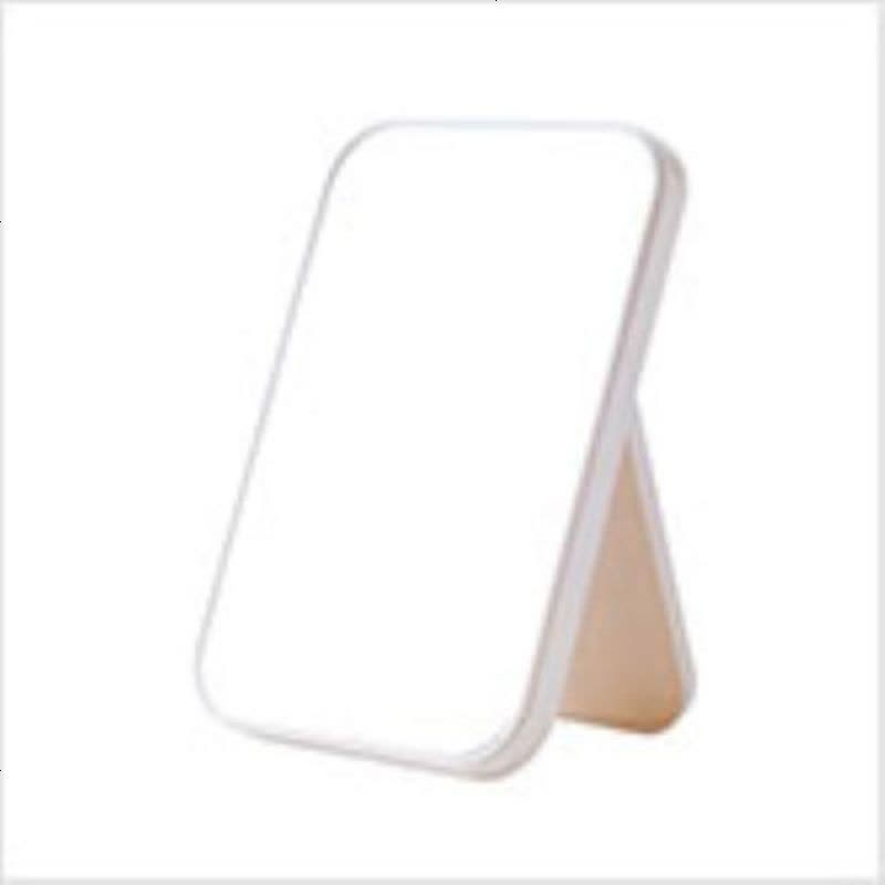 欧式爱心双面化妆镜便携台式梳妆镜宿舍美妆镜子高清公主镜 [加厚款]磨砂米色(送梳子)图片