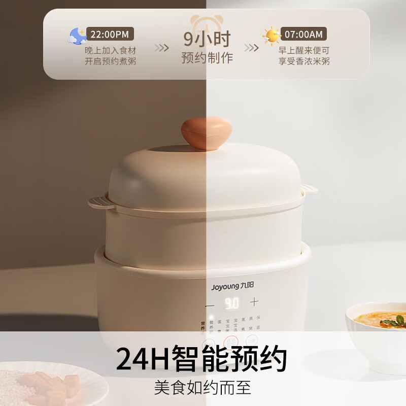 九阳(Joyoung)电炖锅炖盅燕窝炖盅隔水炖锅婴儿宝宝辅食锅bb煲汤锅炖汤锅蒸锅1L精巧容量DG10G-GD189高清大图