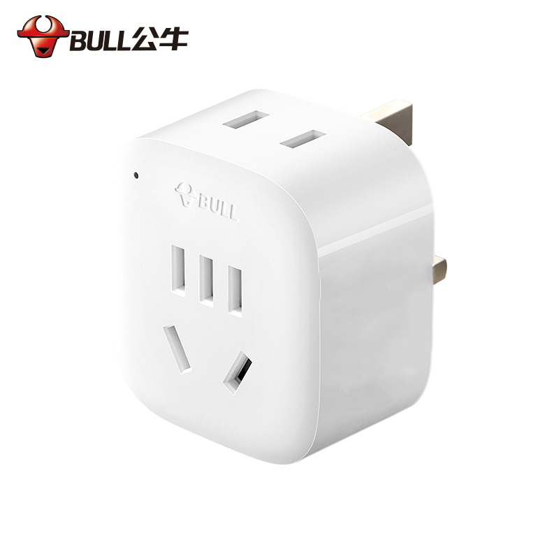 公牛(bull)GN-L01E两位英标转国标电源转换器商旅便携适用新加坡英国中国香港等转换插头接线板插头白色0保护插头高清大图
