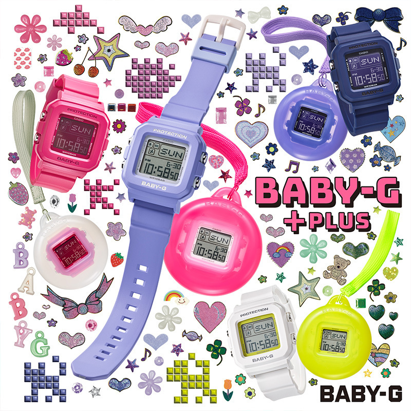 CASIO旗舰店卡西欧手表女babyg新款小方块新年送礼女士潮流运动休闲户外防水学生电子石英表女日韩腕表BGD-10K