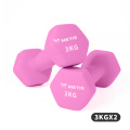 伽梵浸塑哑铃 紫色3kg一对