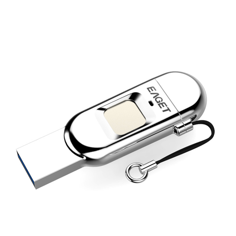 忆捷(EAGET)32GB Type-C USB3.1 HF-C01指纹加密手机U盘 双接口手机电脑多用 商务娱乐优盘高清大图
