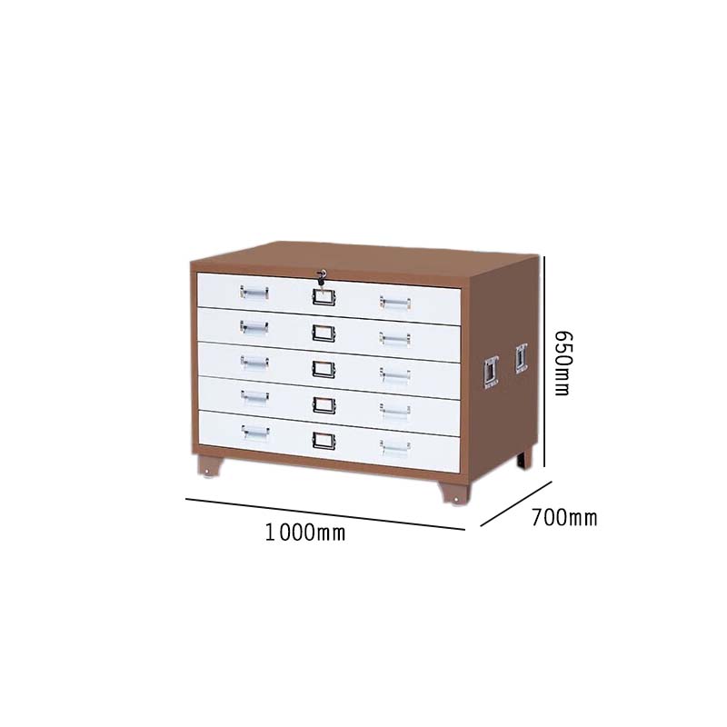 东升顺底图柜工程资料图纸柜0号1号抽屉柜文件柜地图柜菲林柜图纸收纳柜1号咖白带轮1000*700*650高清大图