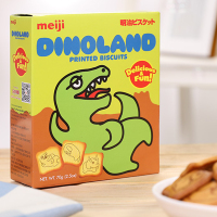 明治(meiji)恐龙乐园饼干70g/盒 新加坡原装进口零食