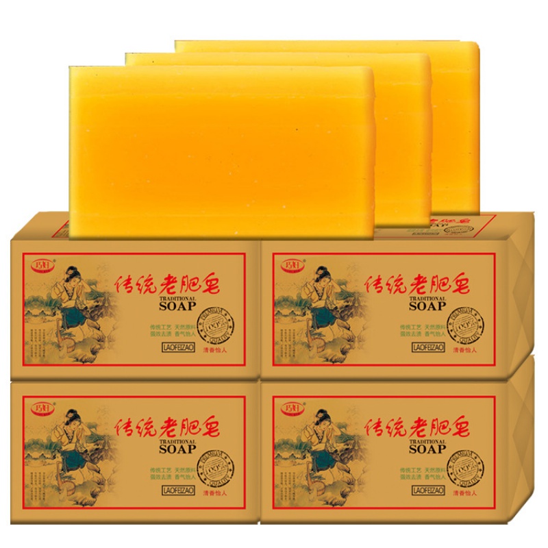 巧妇优生活洗衣皂180g*12块家庭装去污渍老肥皂香味持久手工透明皂高清大图