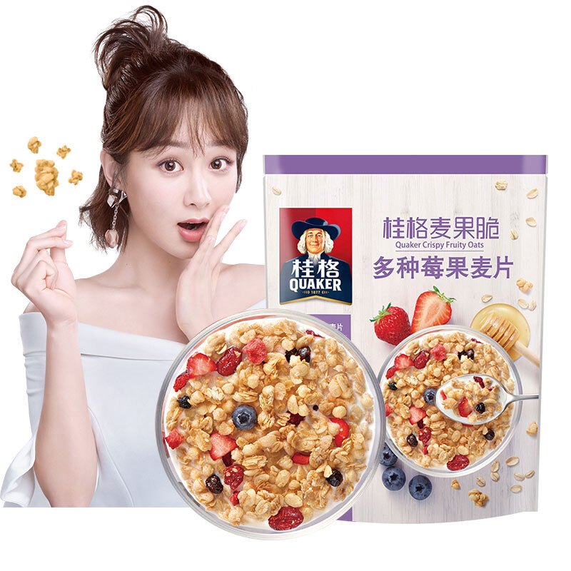 桂格(QUAKER)麦果脆多种莓果麦片420g