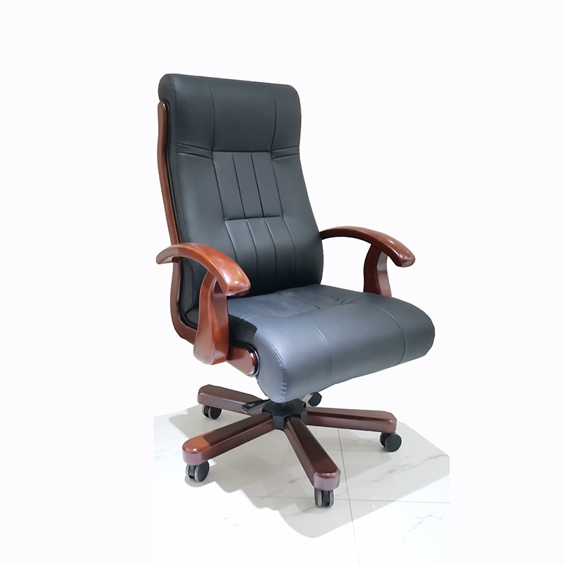 慕岛办公椅班椅黑色牛皮ct7161